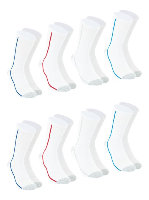 Lot de 8 paires de chaussettes de sport mi-hautes Athena - Kiabi