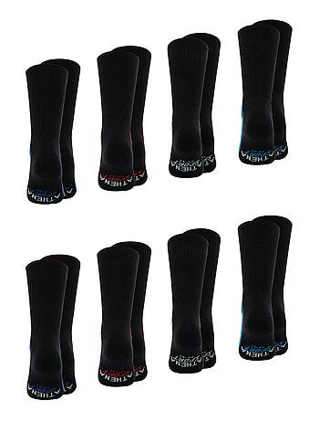 Lot de 8 paires de chaussettes de sport mi-hautes Athena