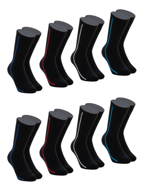 Lot de 8 paires de chaussettes de sport mi-hautes Athena - Kiabi