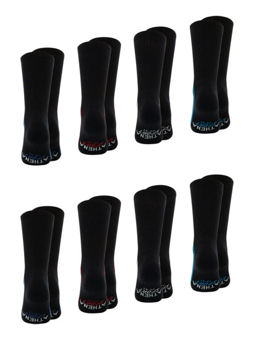 Lot de 8 paires de chaussettes de sport mi-hautes Athena - Kiabi