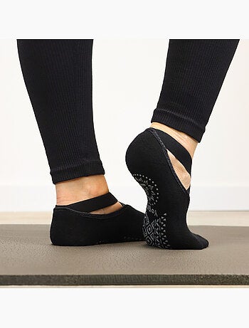Lot de 8 paires de chaussettes élastiques et antidérapantes pour yoga, pilates - Vivezen