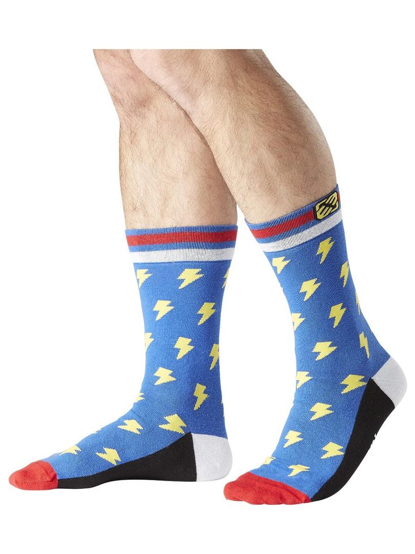 Lot de 8 Paires de Chaussettes Fantaisie America Freegun Bleu - Kiabi