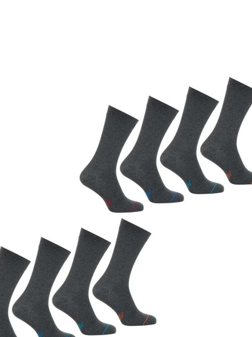 Lot de 8 paires de chaussettes mi-hautes homme Eco Pack - Kiabi