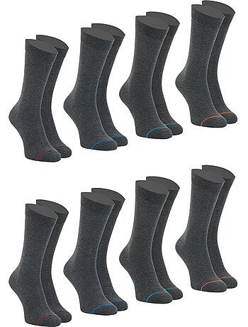 Lot de 8 paires de chaussettes mi-hautes homme Ecopack Athena