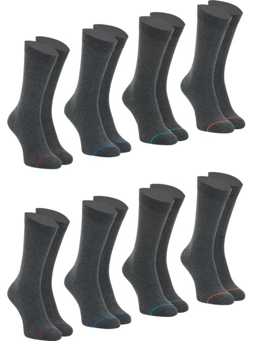 Lot de 8 paires de chaussettes mi-hautes homme Ecopack Athena - Kiabi