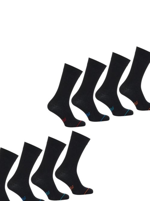 Lot de 8 paires de chaussettes mi-hautes homme Ecopack Athena - Kiabi