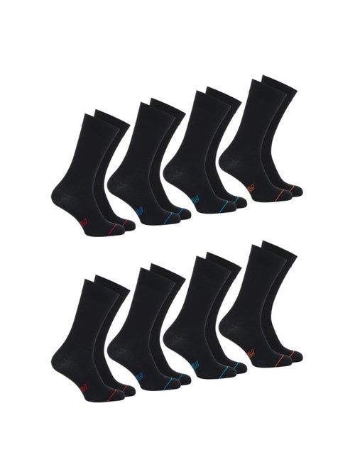 Lot de 8 paires de chaussettes mi-hautes homme Ecopack Athena - Kiabi