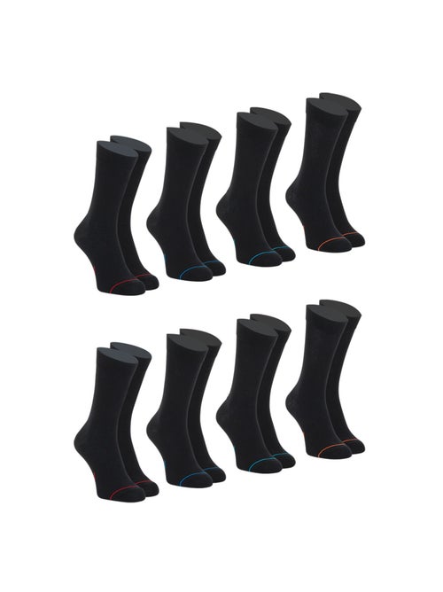 Lot de 8 paires de chaussettes mi-hautes homme Ecopack Athena - Kiabi