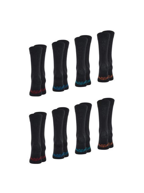Lot de 8 paires de chaussettes mi-hautes homme Ecopack Athena - Kiabi