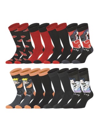 Lot de 8 paires de chaussettes Naruto Shippuden Homme Freegun