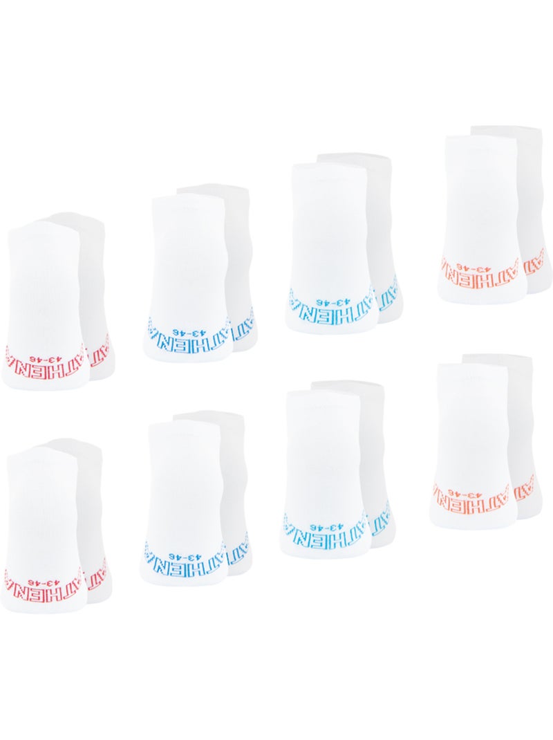 Lot de 8 paires de socquettes Ecopack homme Athena Blanc - Kiabi