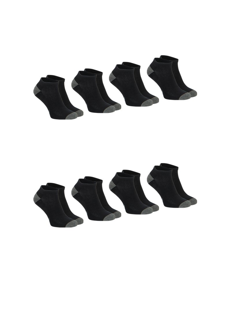Lot de 8 paires de socquettes homme Ecopack sport Athena Noir Gris - Kiabi