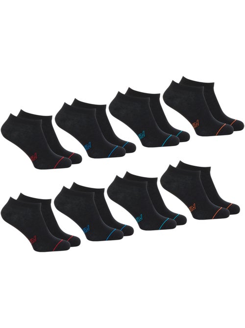 Lot de 8 paires de socquettes low cut Ecopack Athena - Kiabi