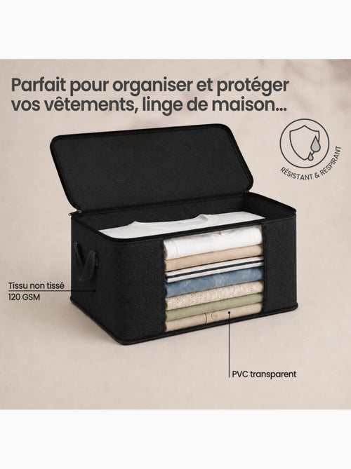 Lot de 8 sacs de rangement pliables pour vêtements, linge de maison avec poignées - vivezen - Kiabi Lot de 8 sacs de rangement pliables pour vêtements, linge de maison avec poignées - vivezen - Kiabi