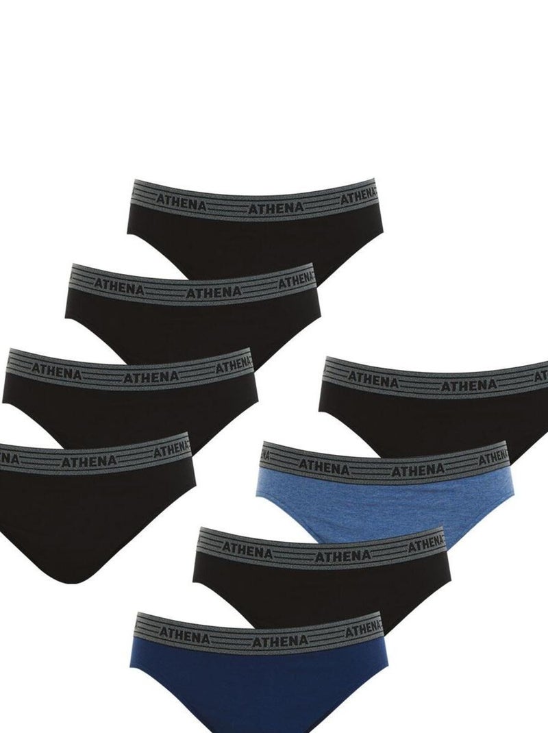 Lot de 8 slips homme Eco Pack Bleu pétrole - Kiabi