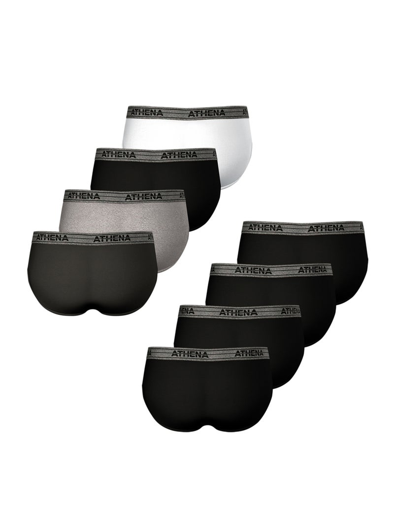 Lot de 8 slips homme Ecopack Basic Coton Athena Multicolore - Kiabi