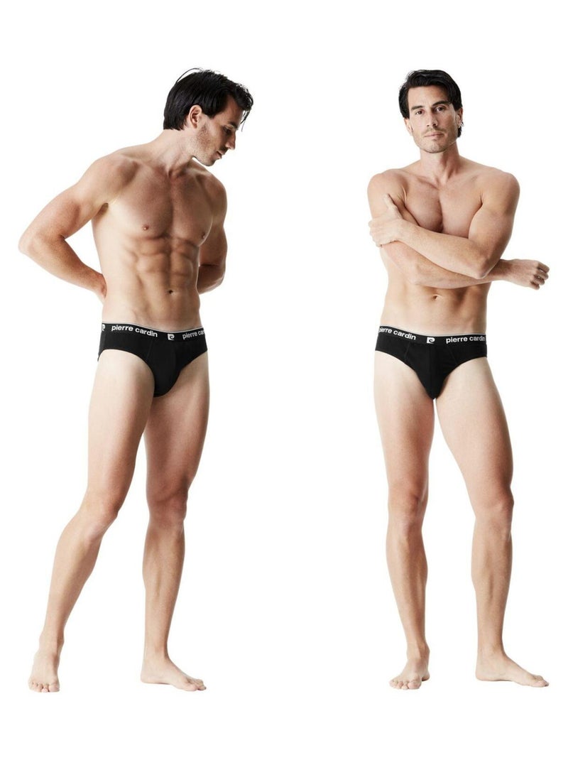 Lot de 8 Slips homme en coton Pierre Cardin Noir - Kiabi