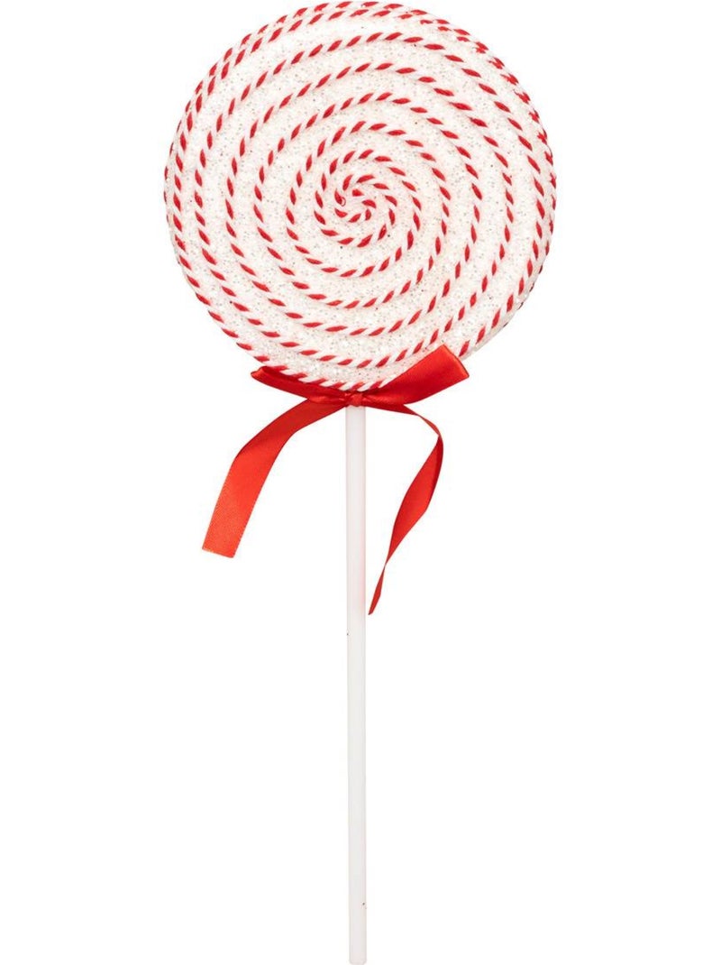Lot de 8 sujets bonbon polystyrène hmax 40 cm rouge et blanc Multicolore - Kiabi