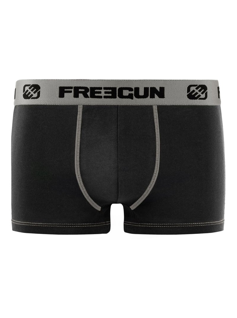 Lot de 9 Boxers coton homme E1 Freegun Noir Gris - Kiabi