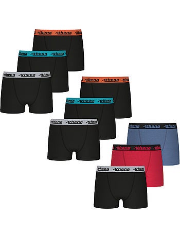 Lot de 9 boxers garçon Trio Choc Ecopack Athena