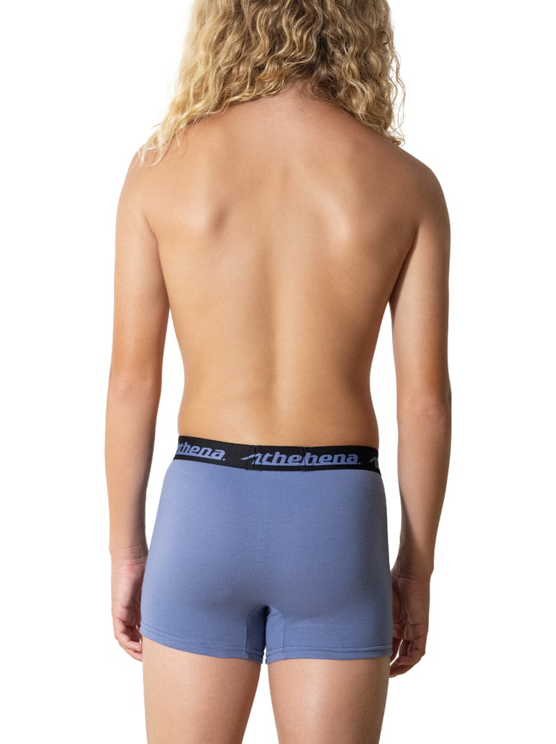 Lot de 9 boxers garçon Trio choc Athena Bleu Rouge Noir - Kiabi