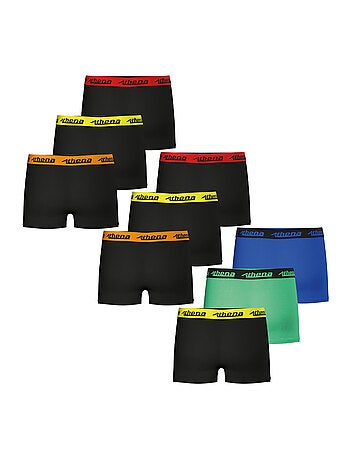 Lot de 9 boxers garçon Trio Choc Ecopack Athena