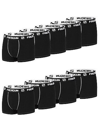 Lot de 9 Boxers homme en coton Freegun