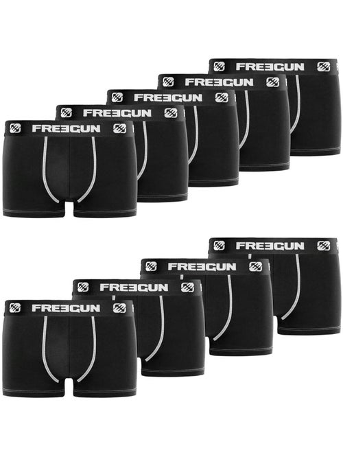 Lot de 9 Boxers homme en coton Freegun - Kiabi