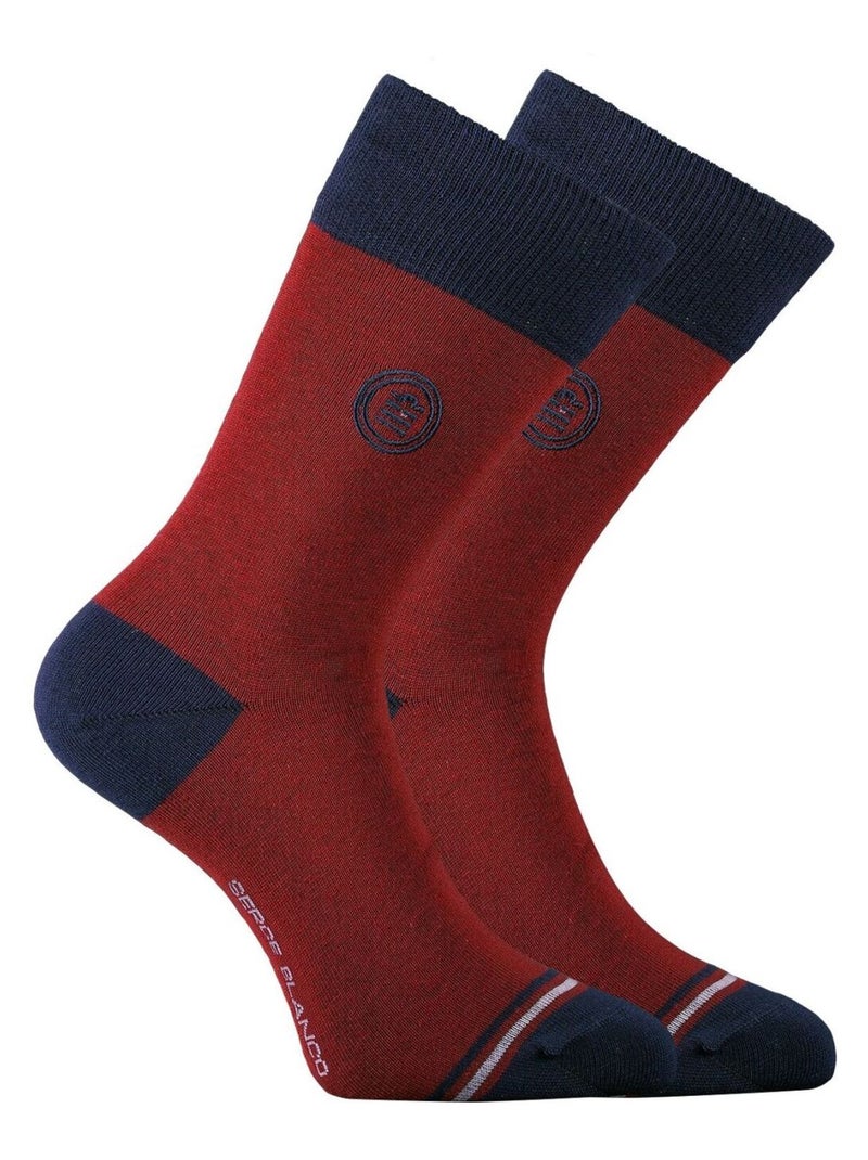Lot de 9 Paires de Chaussettes de ville coton homme peigné doux Serge Blanco Jaune - Kiabi