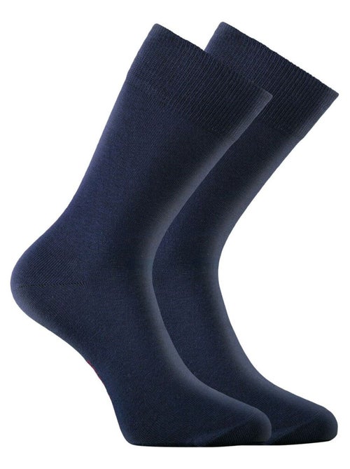 Lot de 9 Paires de Chaussettes de ville coton homme peigné doux Serge Blanco - Kiabi Lot de 9 Paires de Chaussettes de ville coton homme peigné doux Serge Blanco - Kiabi