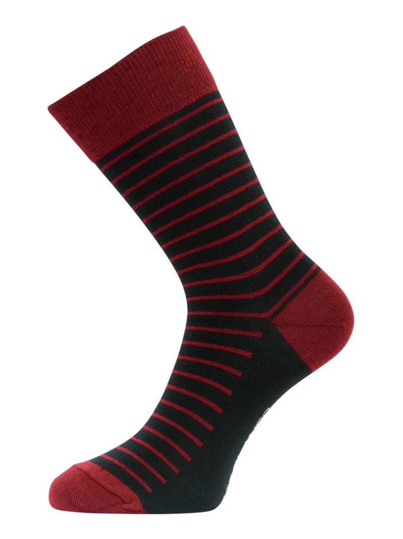 Lot de 9 paires de chaussettes de ville fantaisies en coton peigné Serge Blanco Noir - Kiabi