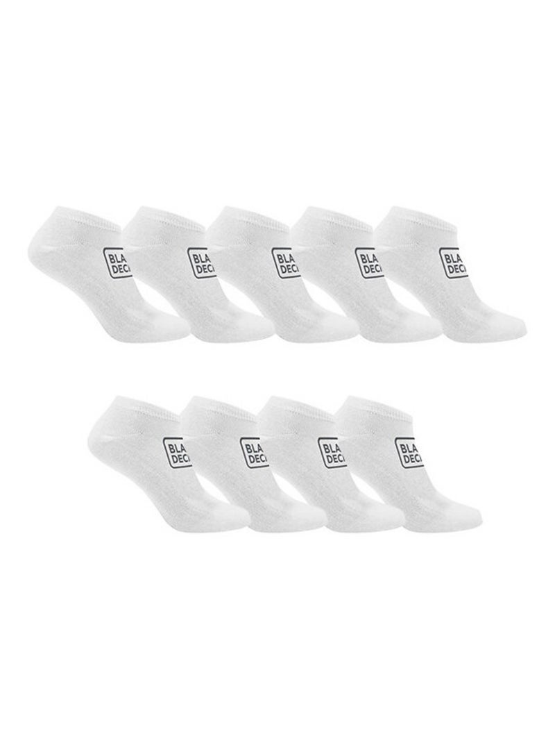 Lot de 9 paires de chaussettes Low Cut fines et respirantes Black & Decker Blanc Noir - Kiabi