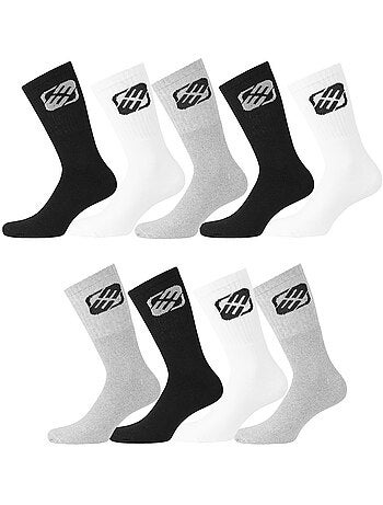 Lot de 9 Paires de Chaussettes Tennis homme assorties Freegun