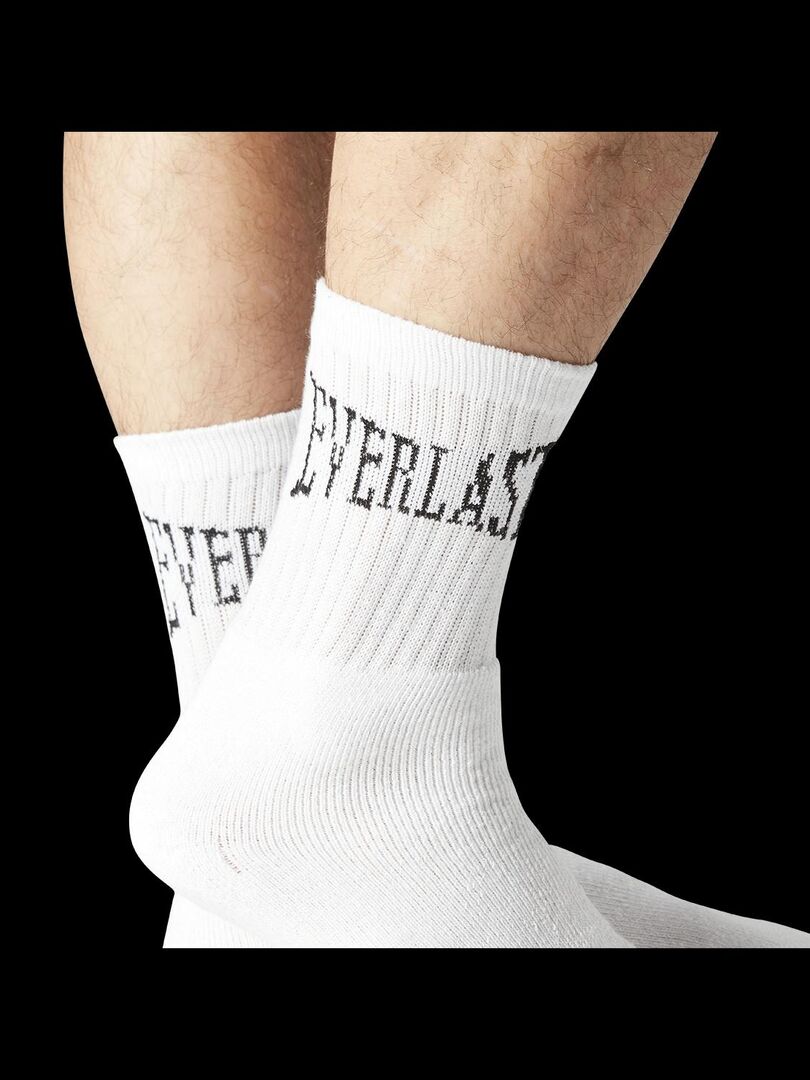 Lot de 9 Paires de Chaussettes Tennis Uni Everlast Blanc - Kiabi
