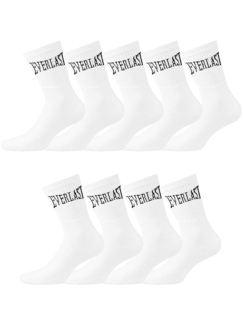 Lot de 9 Paires de Chaussettes Tennis Uni Everlast Blanc - Kiabi