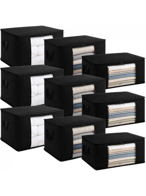 Lot de 9 sacs de rangement pliable pour vêtements, linge de maison avec poignées - vivezen - Kiabi Lot de 9 sacs de rangement pliable pour vêtements, linge de maison avec poignées - vivezen - Kiabi