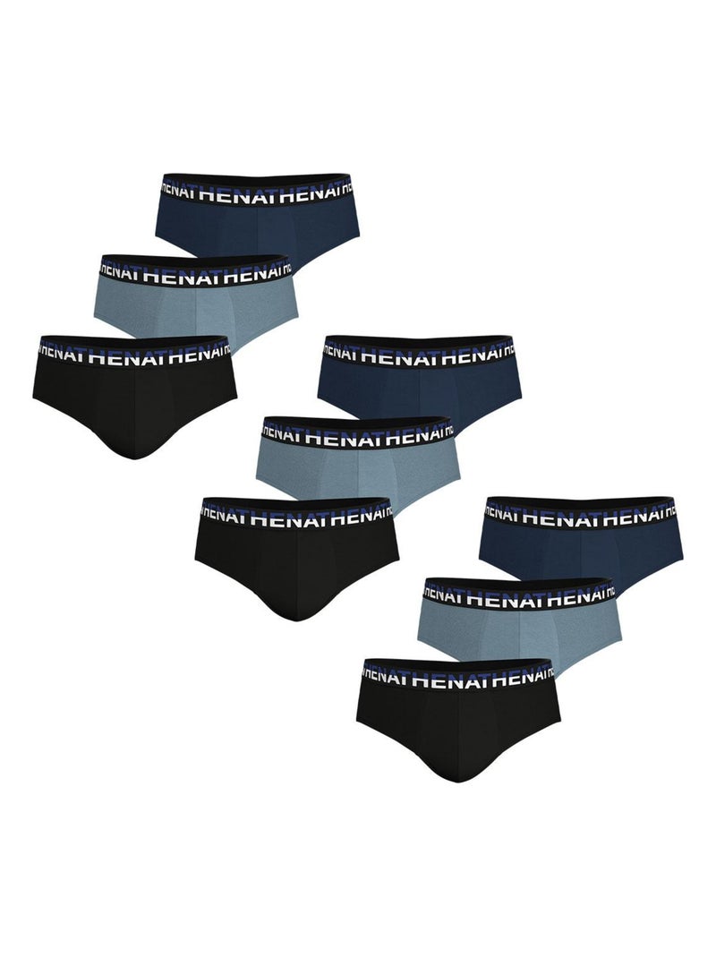 Lot de 9 slips Trio Basics pour Homme Noir - Kiabi