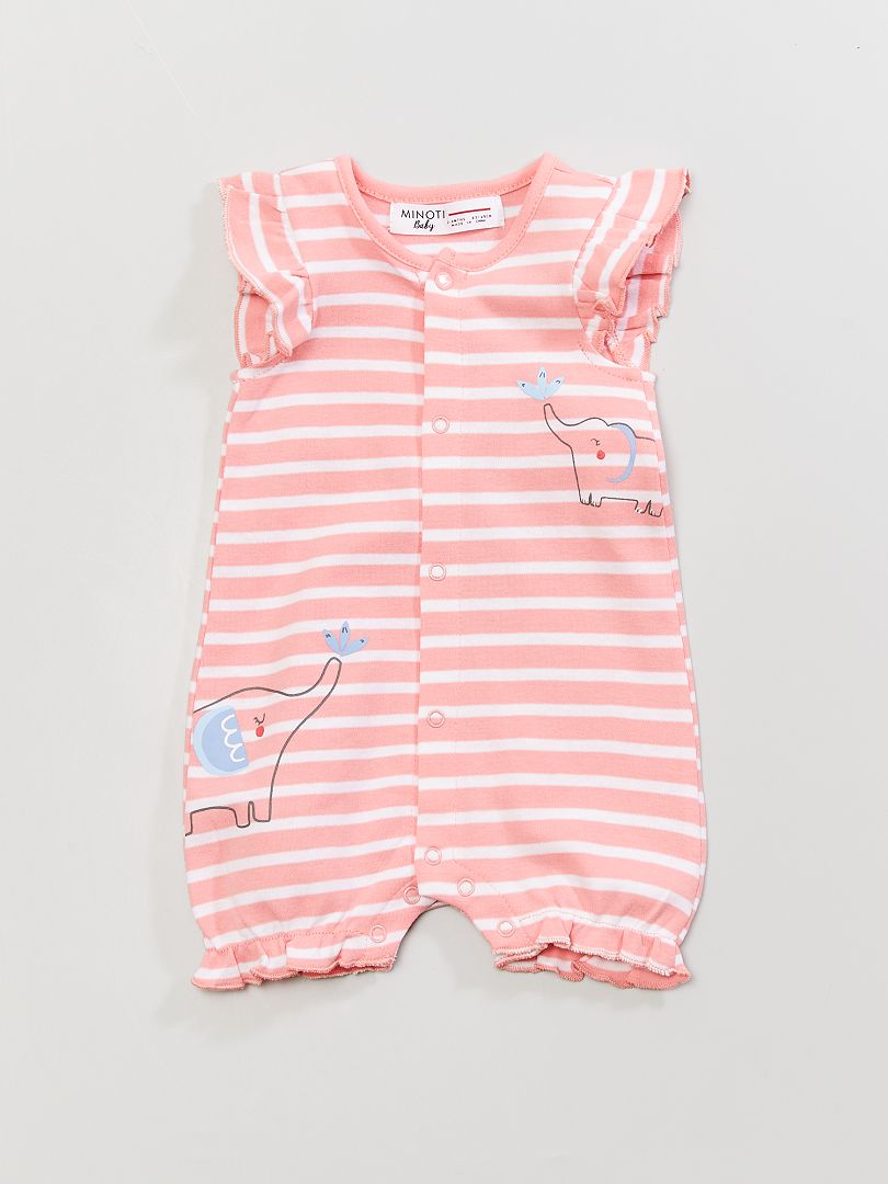 Lot de barboteuses rose - Kiabi