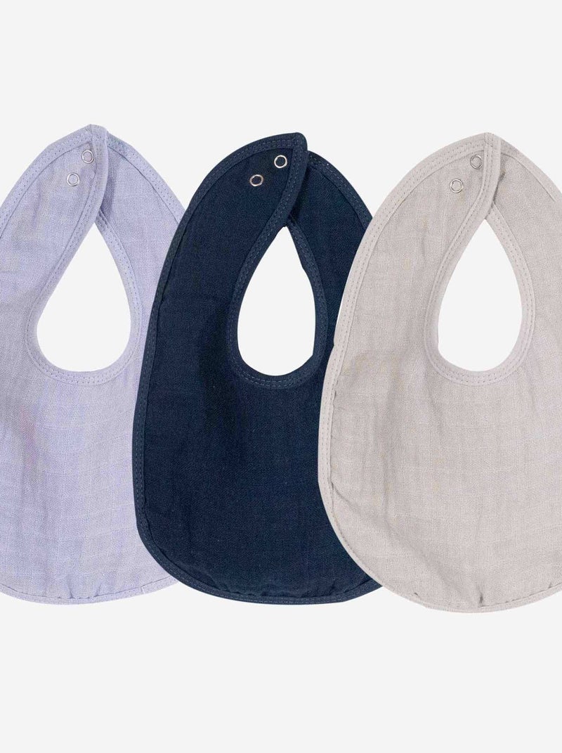 Lot de bavoirs bébé Kinousses Bleu marine - Kiabi