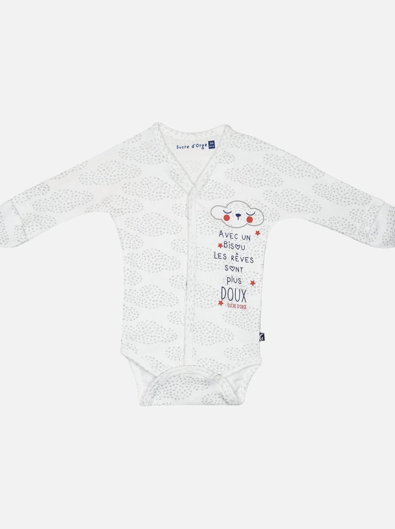 LOT DE BODIES JAKOUS OUVERTURE DEVANT NAISSANCE Gris - Kiabi