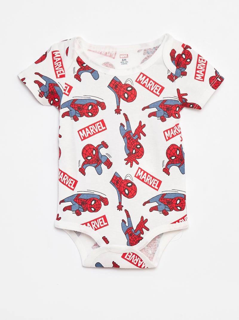 Lot de body 'Spider-Man' 'Marvel' - 2 pièces Blanc - Kiabi