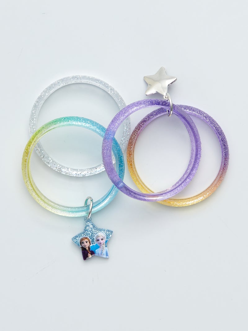 Lot de bracelets bangles 'Reine des Neiges' multicolore - Kiabi