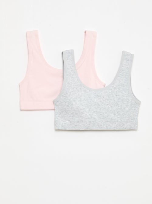 Lot de brassière en maille côtelée - Kiabi
