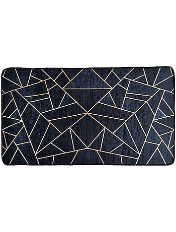 Lot de Carpettes Grafic Noir/Doré 50x80cm - 50x80 / Noir / Lot de 3