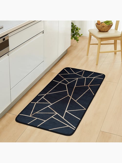 Lot de carpettes grafic noir/doré 50x80cm - 50x80 / noir / lot de 3 - Kiabi Lot de carpettes grafic noir/doré 50x80cm - 50x80 / noir / lot de 3 - Kiabi