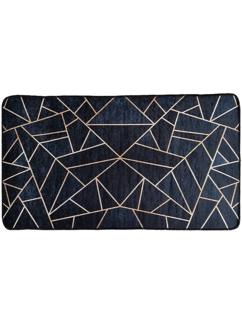 Lot de carpettes grafic noir/doré 50x80cm - 50x80 / noir / lot de 3 - Kiabi Lot de carpettes grafic noir/doré 50x80cm - 50x80 / noir / lot de 3 - Kiabi