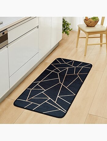 Lot de carpettes grafic noir/doré 50x80cm - 50x80 / noir / lot de 4