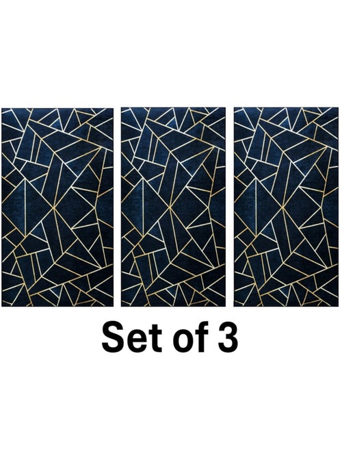 Lot de Carpettes Grafic Noir/Doré 50x80cm - Kiabi