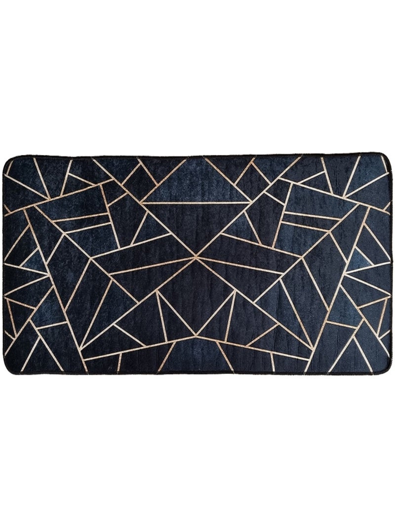 Lot de Carpettes Grafic Noir/Doré 50x80cm Noir - Kiabi