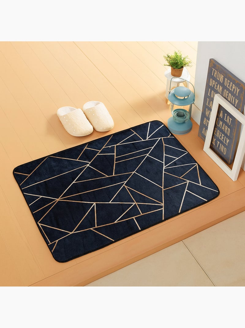 Lot de Carpettes Grafic Noir/Doré 50x80cm Noir - Kiabi